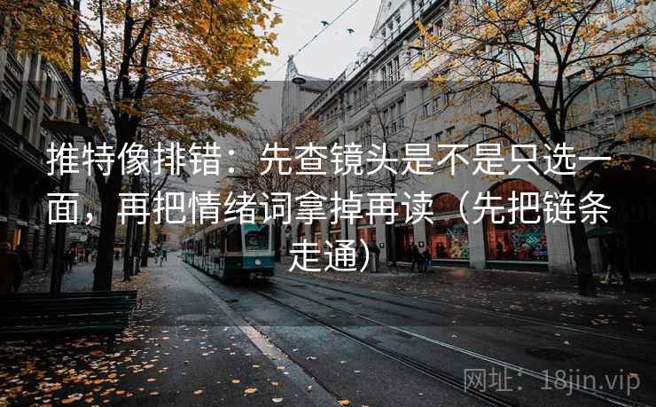 推特像排错：先查镜头是不是只选一面，再把情绪词拿掉再读（先把链条走通）